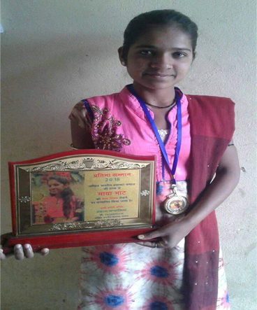 Maya with garima award